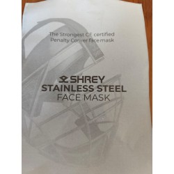 Máscara Shrey corner corto Acero Inoxidable